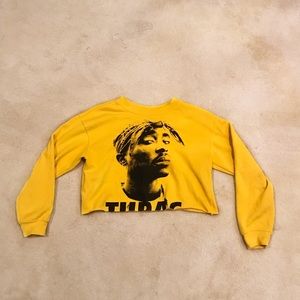 Tupac Long Sleeved Crop Top
